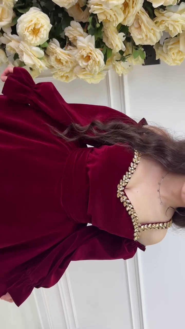 Women’s Party & Evening Dress — Elegant Black & Red Long-Sleeve Prom & Birthday Dress