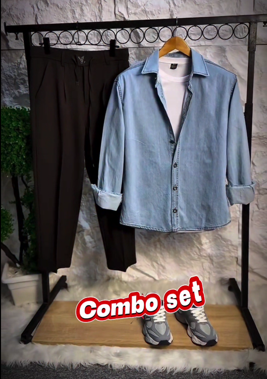 Modern Heritage Style: Denim Layers with Gurkha Pants 👔🤎👟