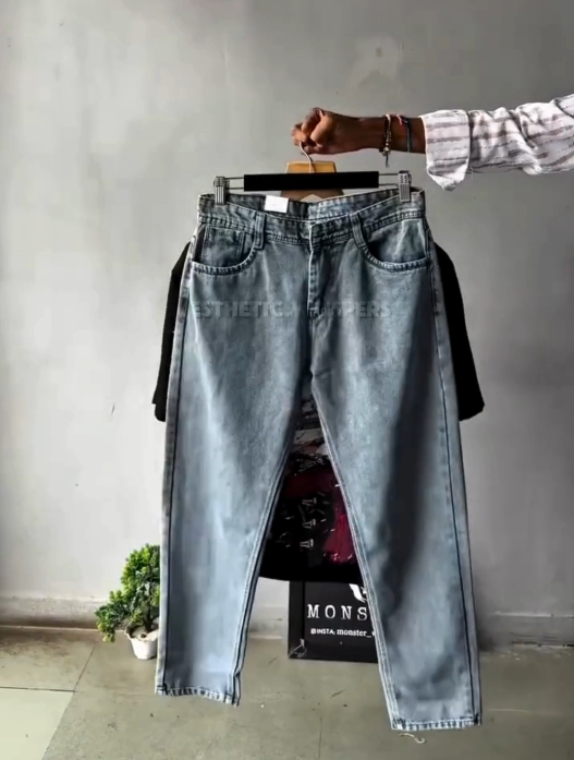 Bold Anime Streetwear: One Piece Oversized Tee with Charcoal Denim 🔴🏴‍☠️⚫