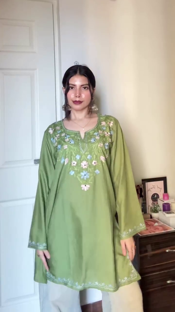 Women’s Floral Embroidered Cotton Straight Kurta – Comfortable, Elegant, and Everyday Wear