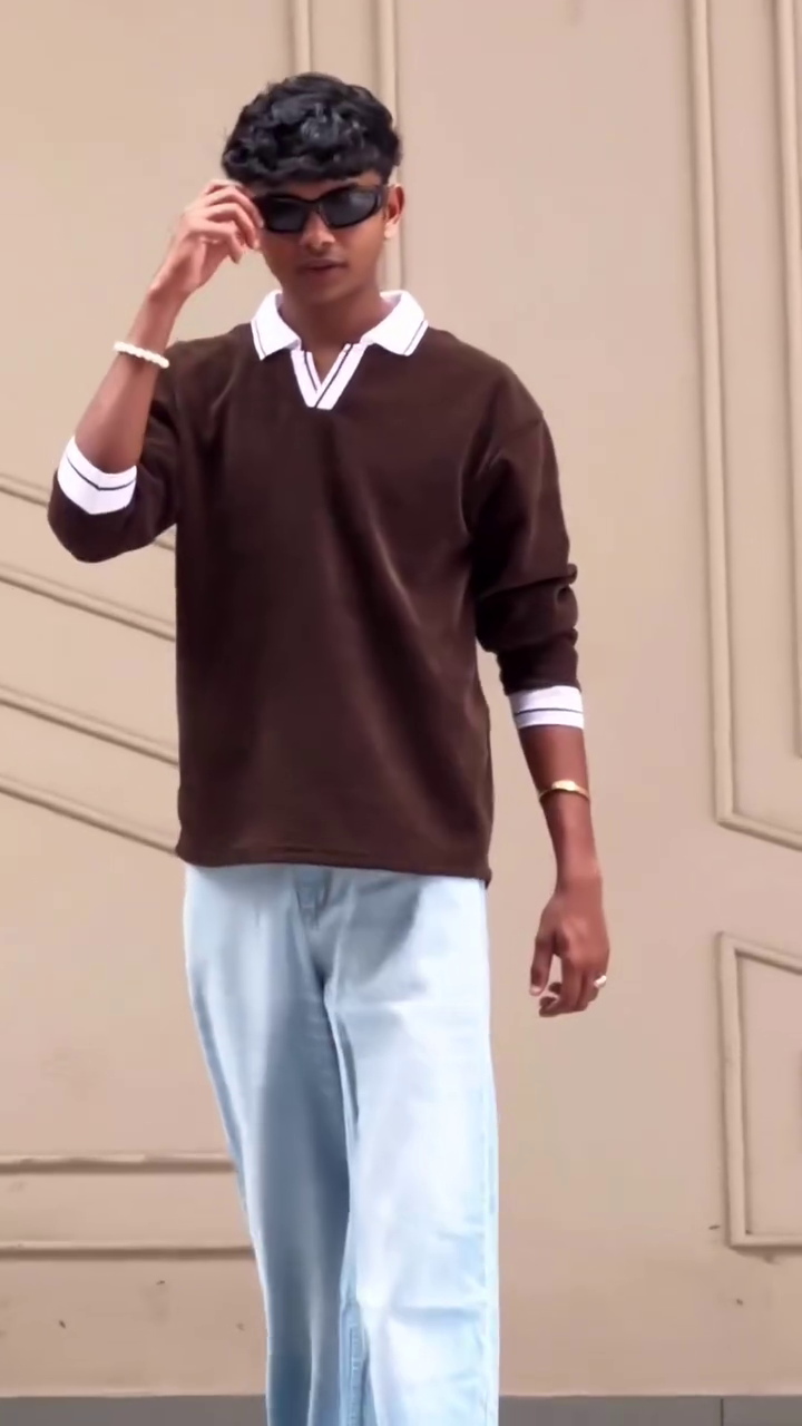 Clean Casual Confidence: Modern Minimal Men’s Look 🤎👖🕶️