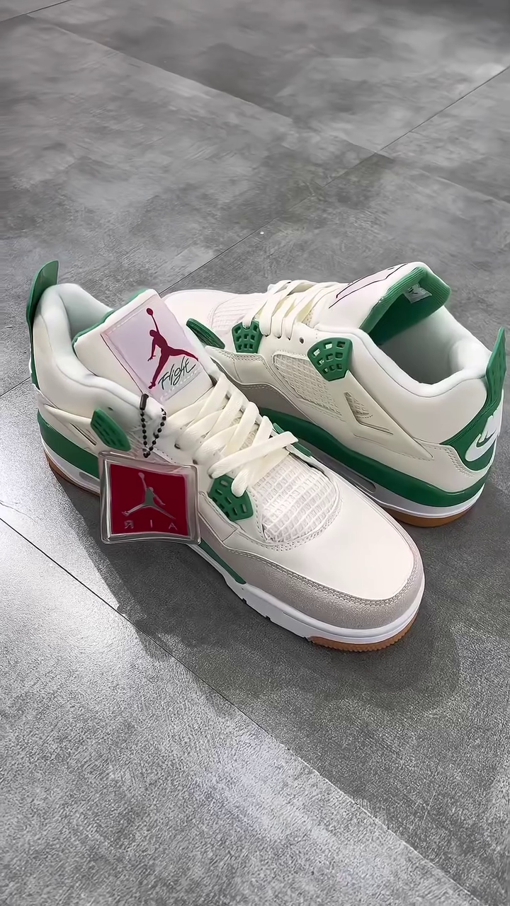 🍃 Nike SB x Air Jordan 4 Retro 'Pine Green' – Classic Style Meets Street Performance 👟
