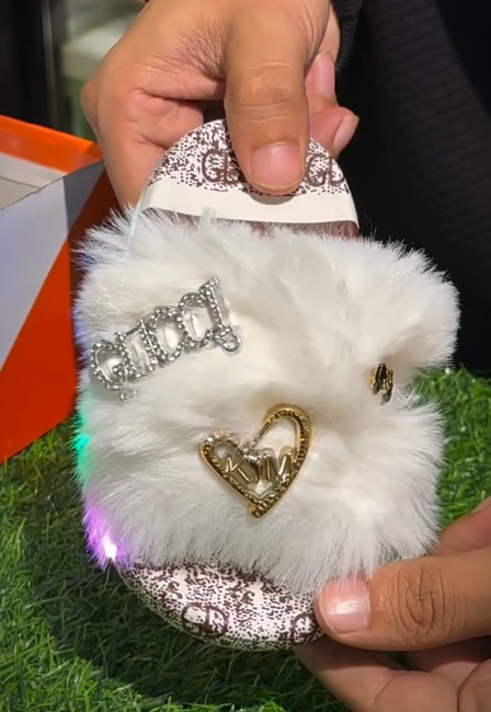 GCDS Logo-Print Faux-Fur Slippers – Luxe Comfort Meets Street-Style Chic