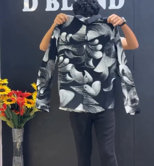 🎨 Stand Out in Style: Exclusive Printed Full-Sleeves Abstract Shirt & White Bottomwear Combo 👕🤍