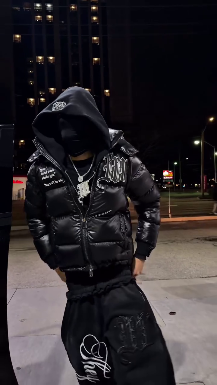 Shiny Black 3-in-1 Puffer Jacket – Versatile, Warm, and Stylishly Modern