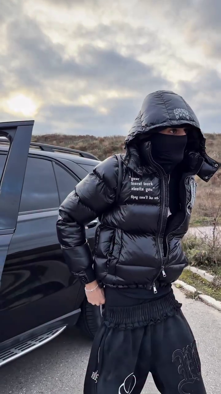 Shiny Black 3-in-1 Puffer Jacket – Versatile, Warm, and Stylishly Modern