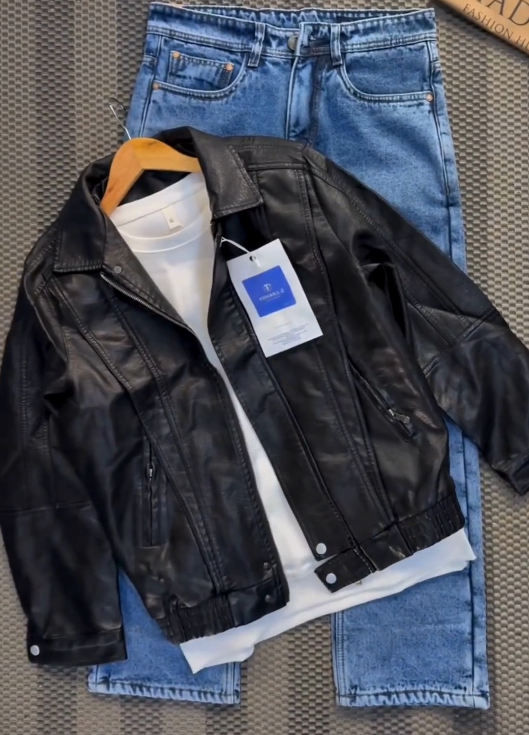 🛠️ Rugged & Ready: Men’s Utility Jacket, T-Shirt & Cargo Pants Outfit 👕🧥