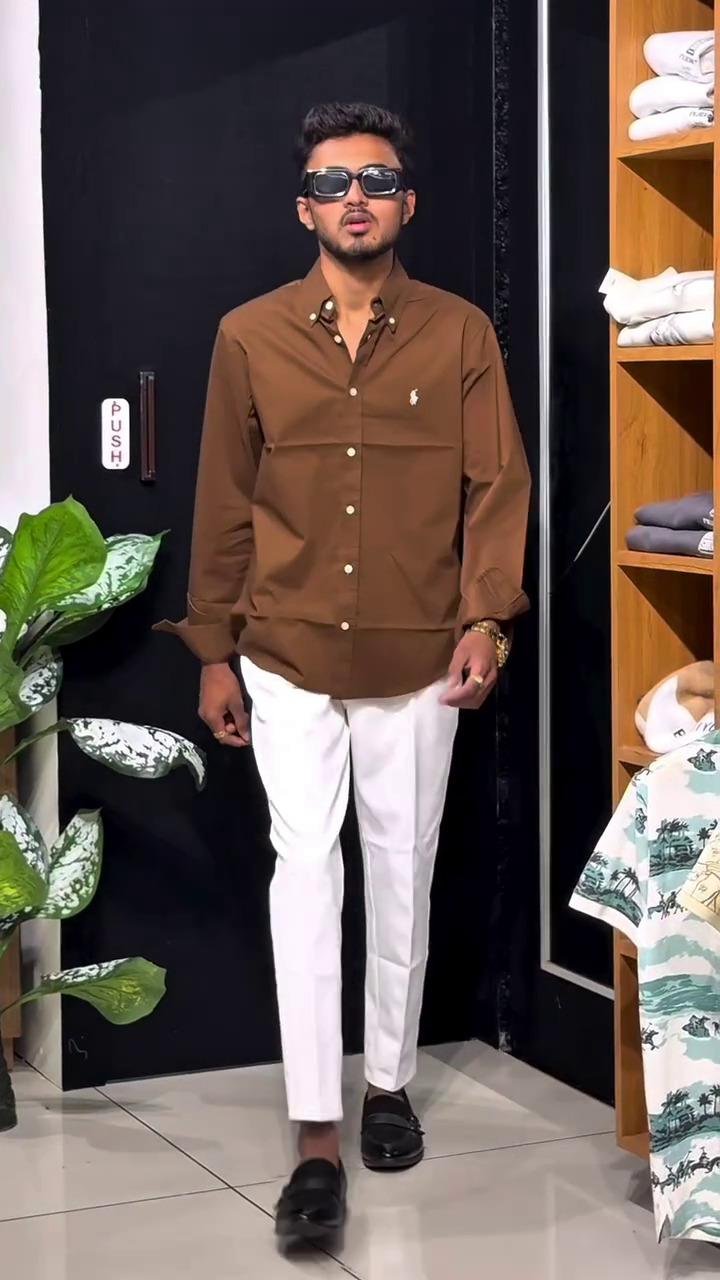 Fresh & Effortless: Light Blue Button-Down Linen–Cotton Blend Shirt