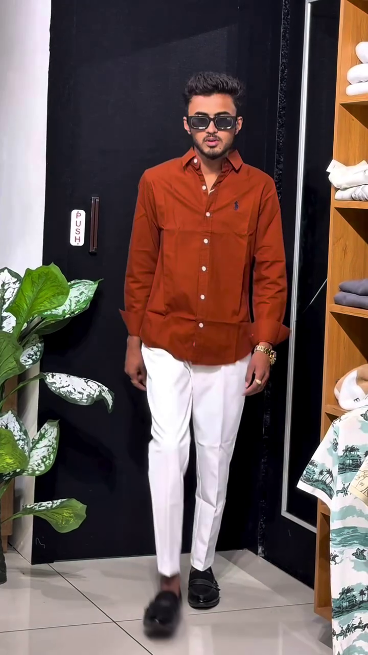 Fresh & Effortless: Light Blue Button-Down Linen–Cotton Blend Shirt