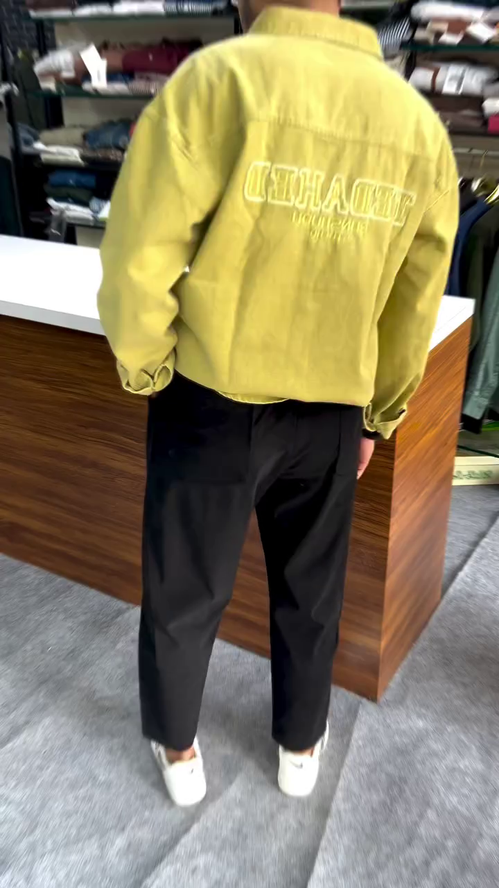 Casual Cool: Faded Pink Denim Button-Down Shirt