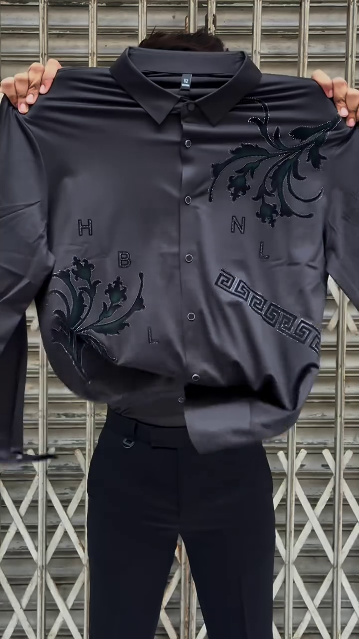 Bold & Premium: Magenta Designer Shirt with Embroidered Detailing – Perfect Party Wear Look