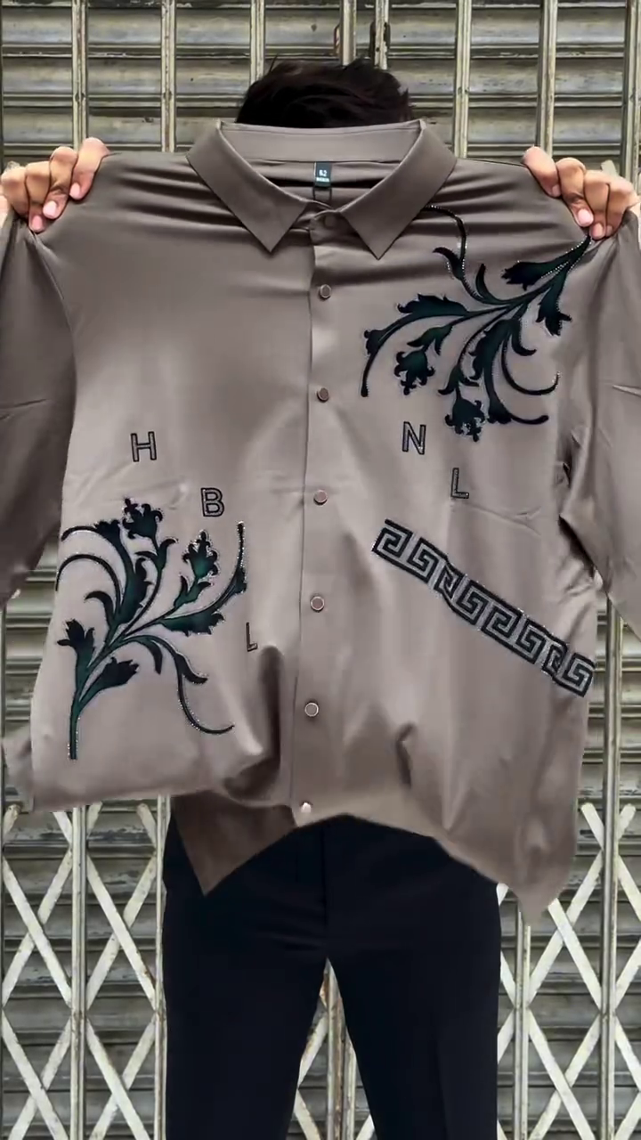 Bold & Premium: Magenta Designer Shirt with Embroidered Detailing – Perfect Party Wear Look