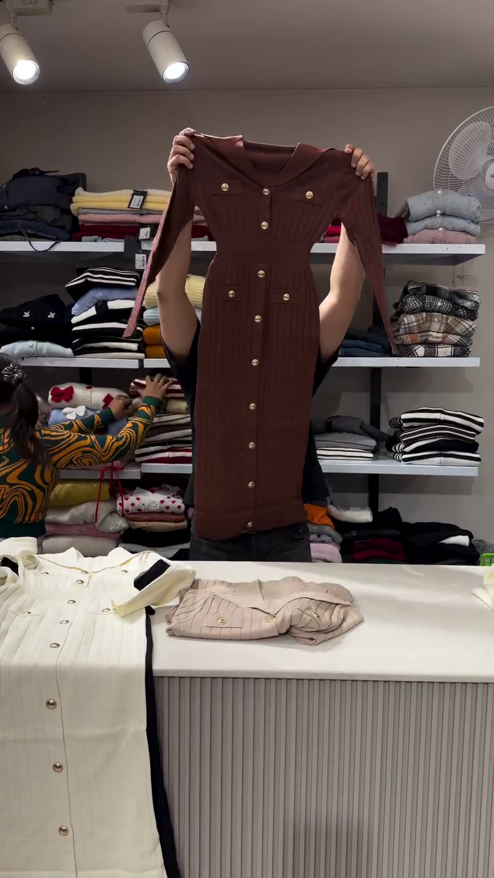 Classy & Timeless: Black Bodycon Button Dress with Golden Detailing – Elegant Winter Must-Have