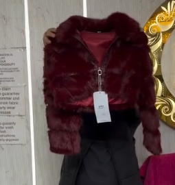 Brown Faux-Fur Crop Jacket – Cozy, Chic & Statement-Making Outerwear