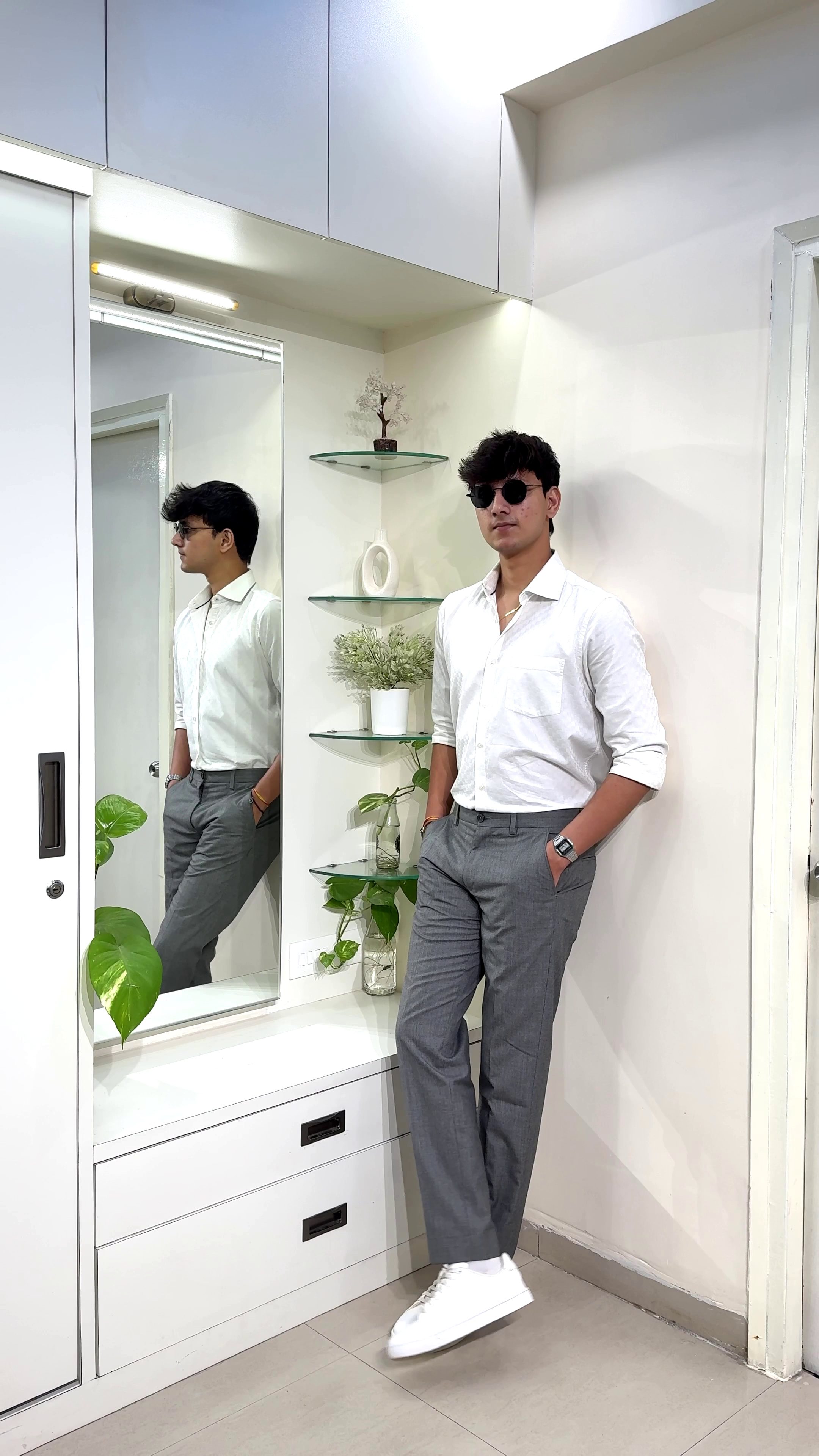 Pinkmint Cotton Casual Shirt with Trousers Combo – Versatile Men’s Wear for Formal & Home Use