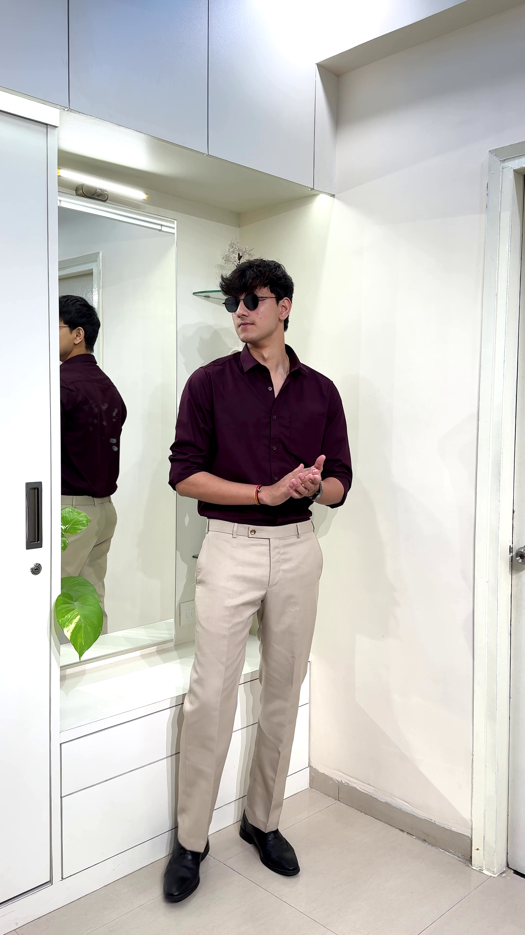 Pinkmint Cotton Casual Shirt with Trousers Combo – Versatile Men’s Wear for Formal & Home Use