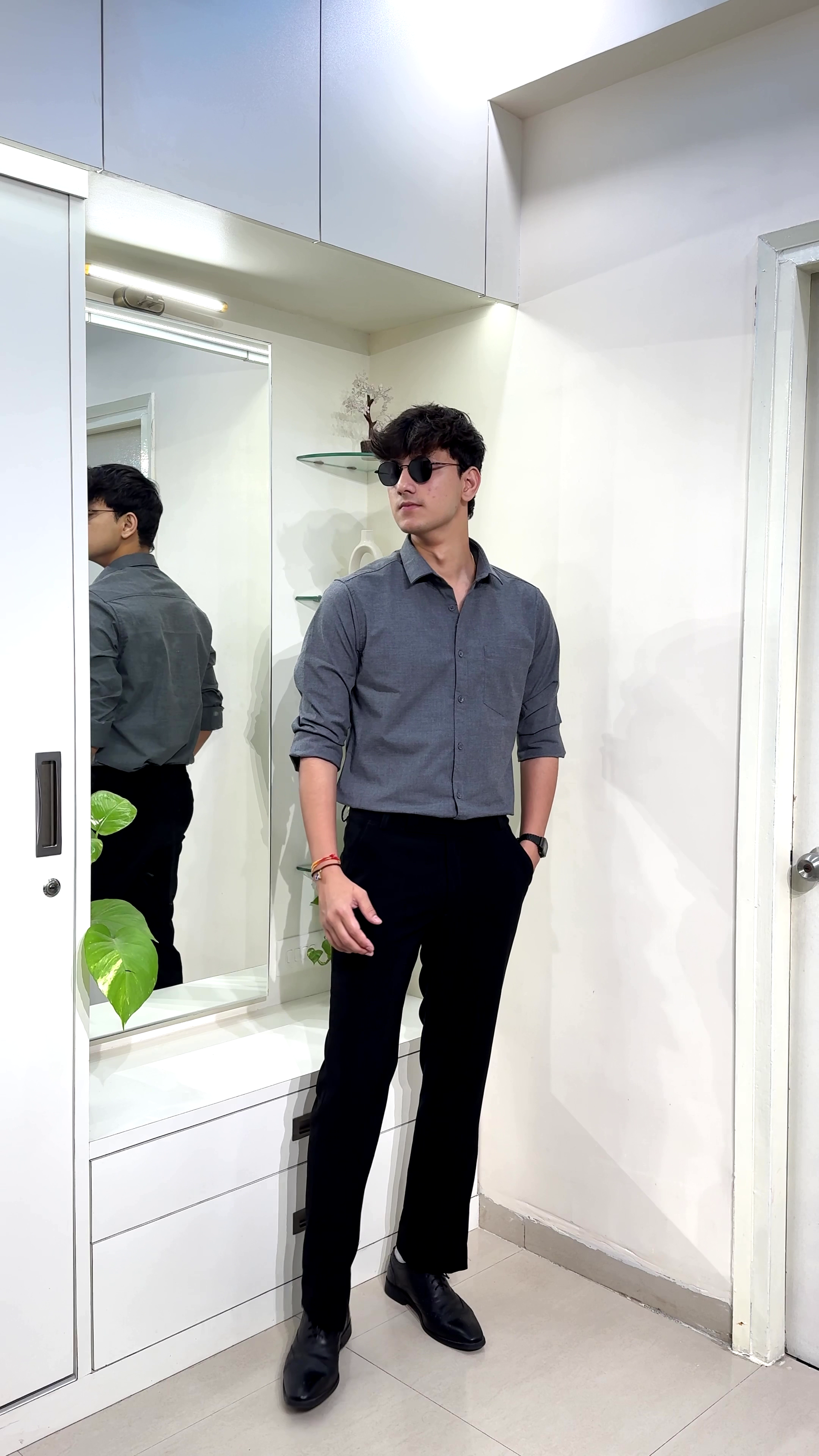 Pinkmint Cotton Casual Shirt with Trousers Combo – Versatile Men’s Wear for Formal & Home Use