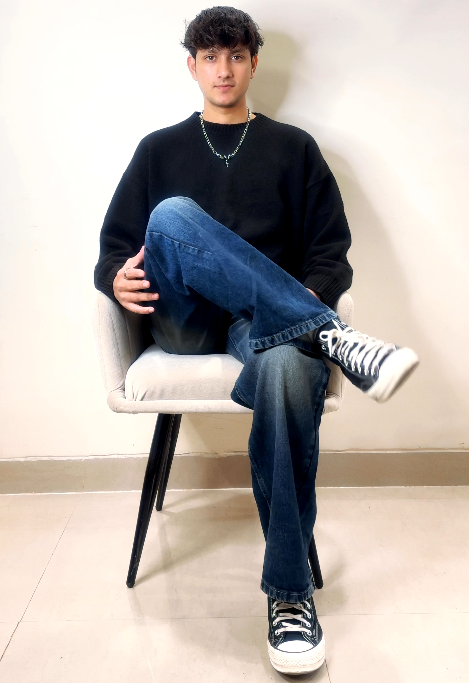 Men’s Beige Knit Sweater with Trousers Combo – Premium Smart Casual Outfit