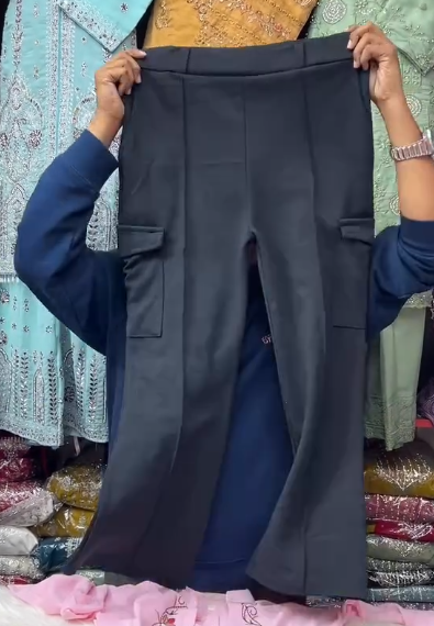 Pink Cotton Kurta with Black Pants Co-Ord Set – Elegant Floral Embroidery Ensemble