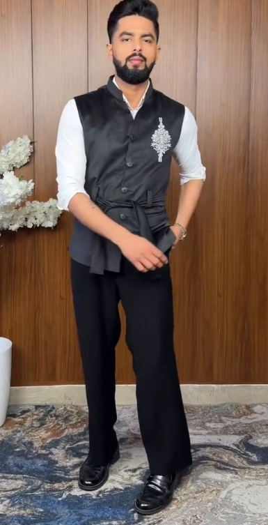 Half a Man Jacket with Trousers – Bold Contemporary Streetwear Ensemble