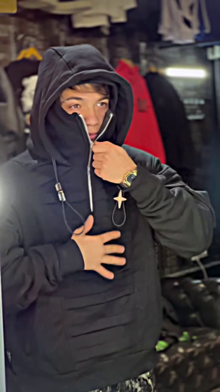 Men’s Quilted Sleeve Cyber Goth Cardigan – Asymmetric Cosplay Jacket for Bold Streetwear