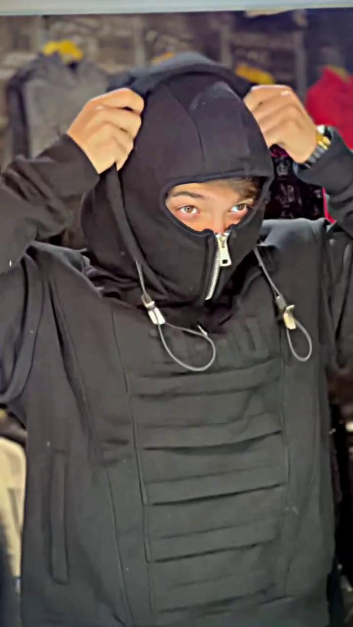 Men’s Quilted Sleeve Cyber Goth Cardigan – Asymmetric Cosplay Jacket for Bold Streetwear