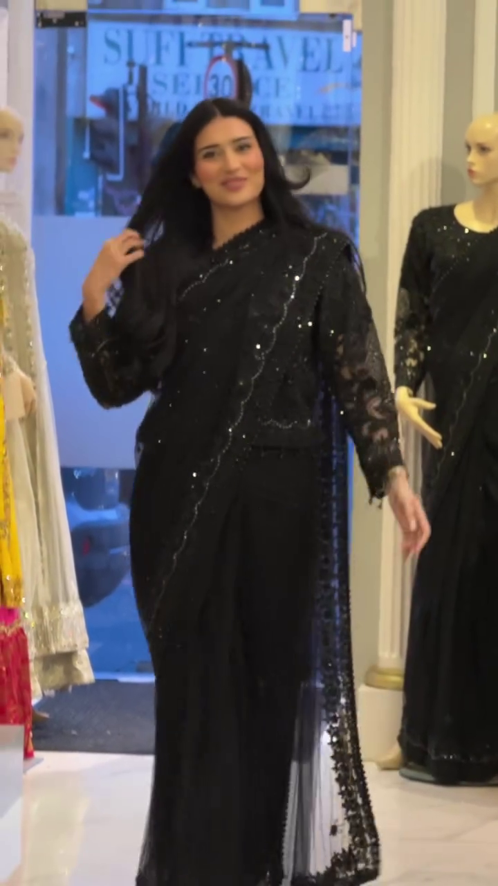 Embroidered Pure Georgette Saree — Elegant Grace with Timeless Charm