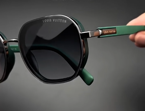 Vincent Chase TINTED VC S14944-C3 Sunglasses — Silver & Green Gradient with Full-Rim Rectangular Frame