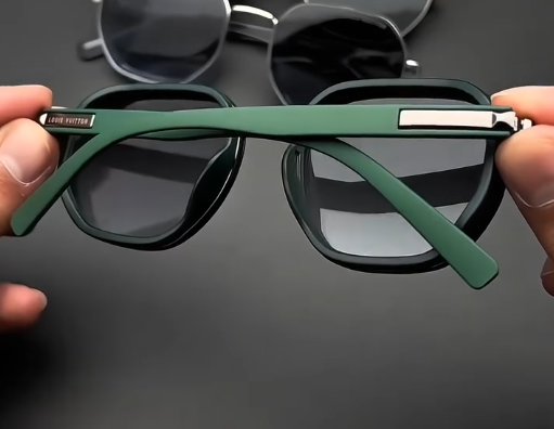 Vincent Chase TINTED VC S14944-C3 Sunglasses — Silver & Green Gradient with Full-Rim Rectangular Frame