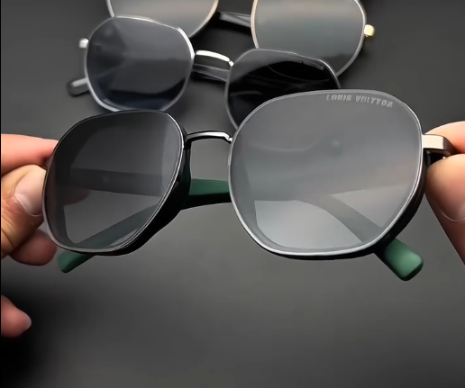Vincent Chase TINTED VC S14944-C3 Sunglasses — Silver & Green Gradient with Full-Rim Rectangular Frame