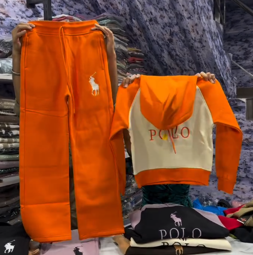 Premium Winter Tracksuit Set – Polo Style Sweatshirt & Jogger Combo