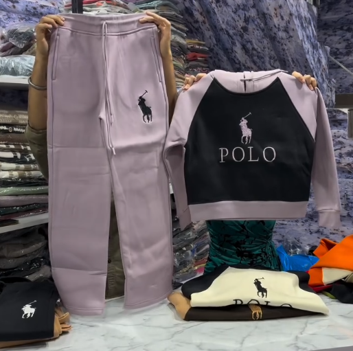 Premium Winter Tracksuit Set – Polo Style Sweatshirt & Jogger Combo