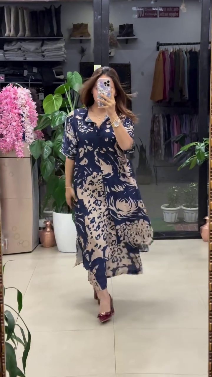 Red Abstract Printed Co-Ord Set – Bold Colors with Effortless Style