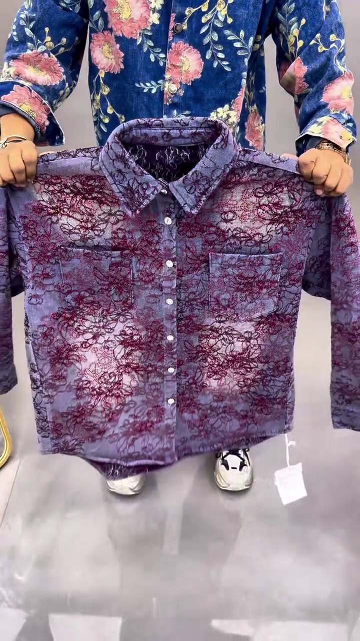 Men’s Dark Purple Patterned Casual Shirt – Style Meets Comfort