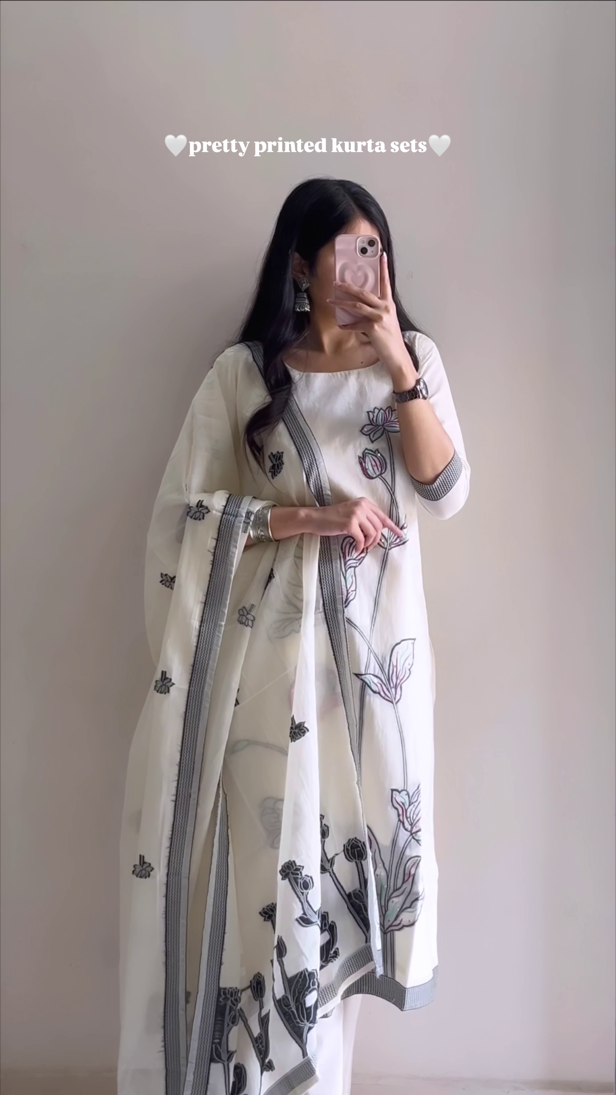Women White Chinon Kurta Sets – Graceful Tradition with Modern Elegance