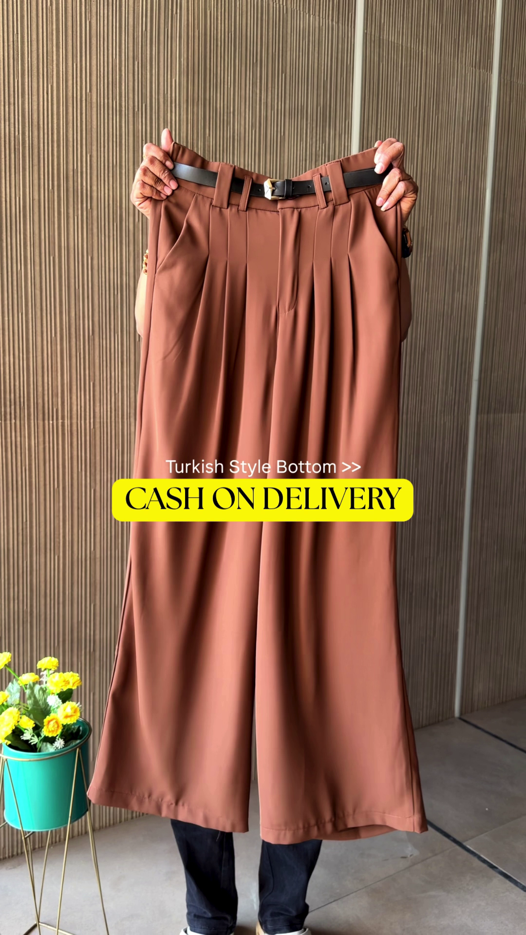 Beige Tailored Wide-Leg Pants – Effortless Elegance Meets Modern Comfort