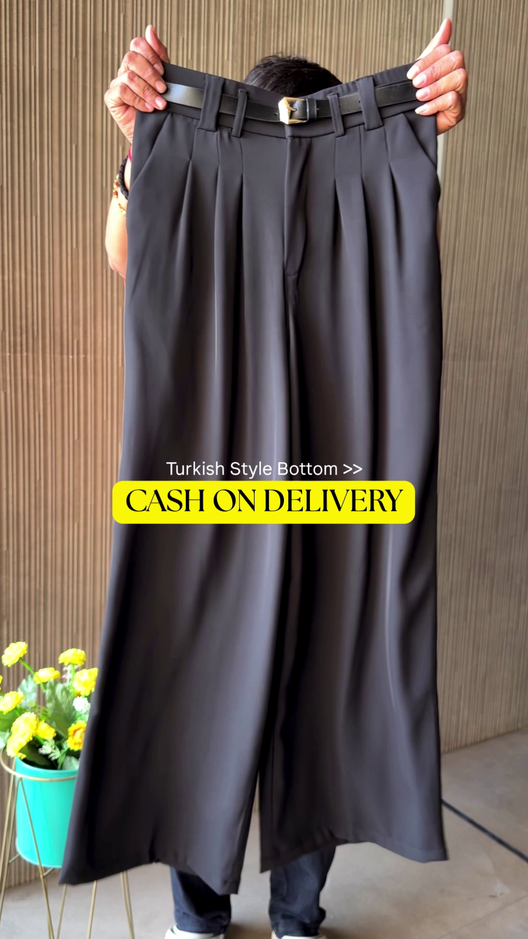 Beige Tailored Wide-Leg Pants – Effortless Elegance Meets Modern Comfort