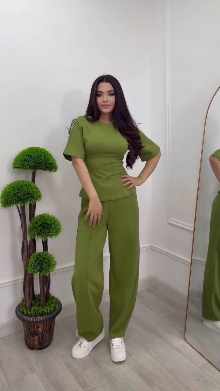 💚 Olive Edge: Structured Co-Ord Set