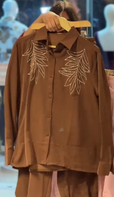 Rich Maroon Embroidered Co-Ord Set – Elegant Statement Style with Modern Comfort