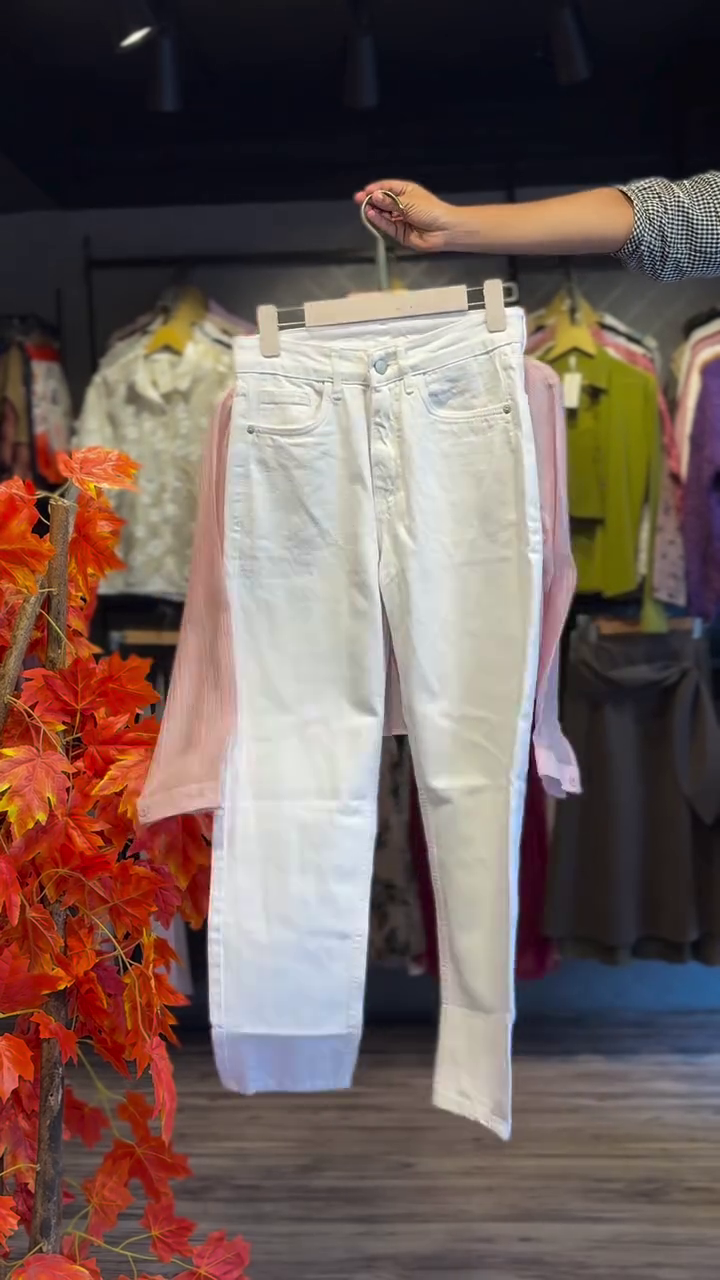 Blush Pink Layered Co-Ord Set with White Denim – Soft, Feminine & Effortlessly Chic