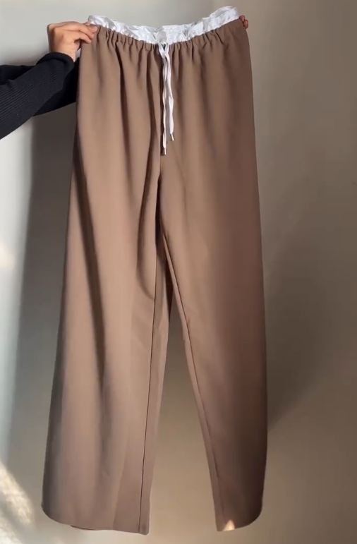 Women’s Pink Striped Relaxed Loose-Fit Parachute Trousers – Comfortable & Trendy Everyday Wear