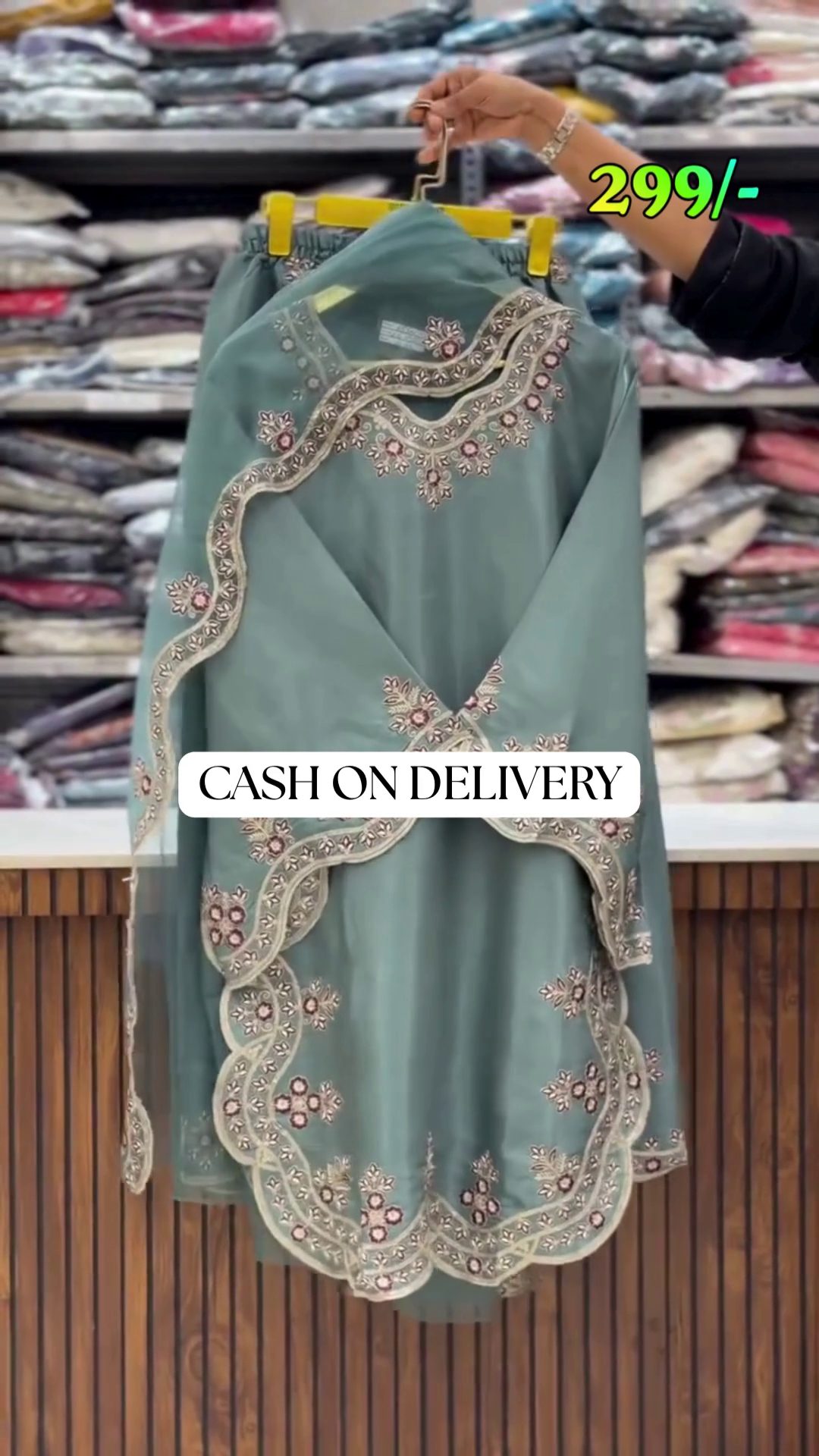 Elegant Rafacollection Pakistani Suit with Heavy Embroidery and Statement Bell Sleeves