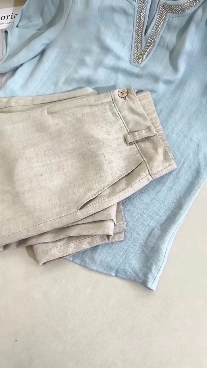 Sky Blue Short Kurti with Trousers – Effortless Everyday Elegance for Women 🌸✨