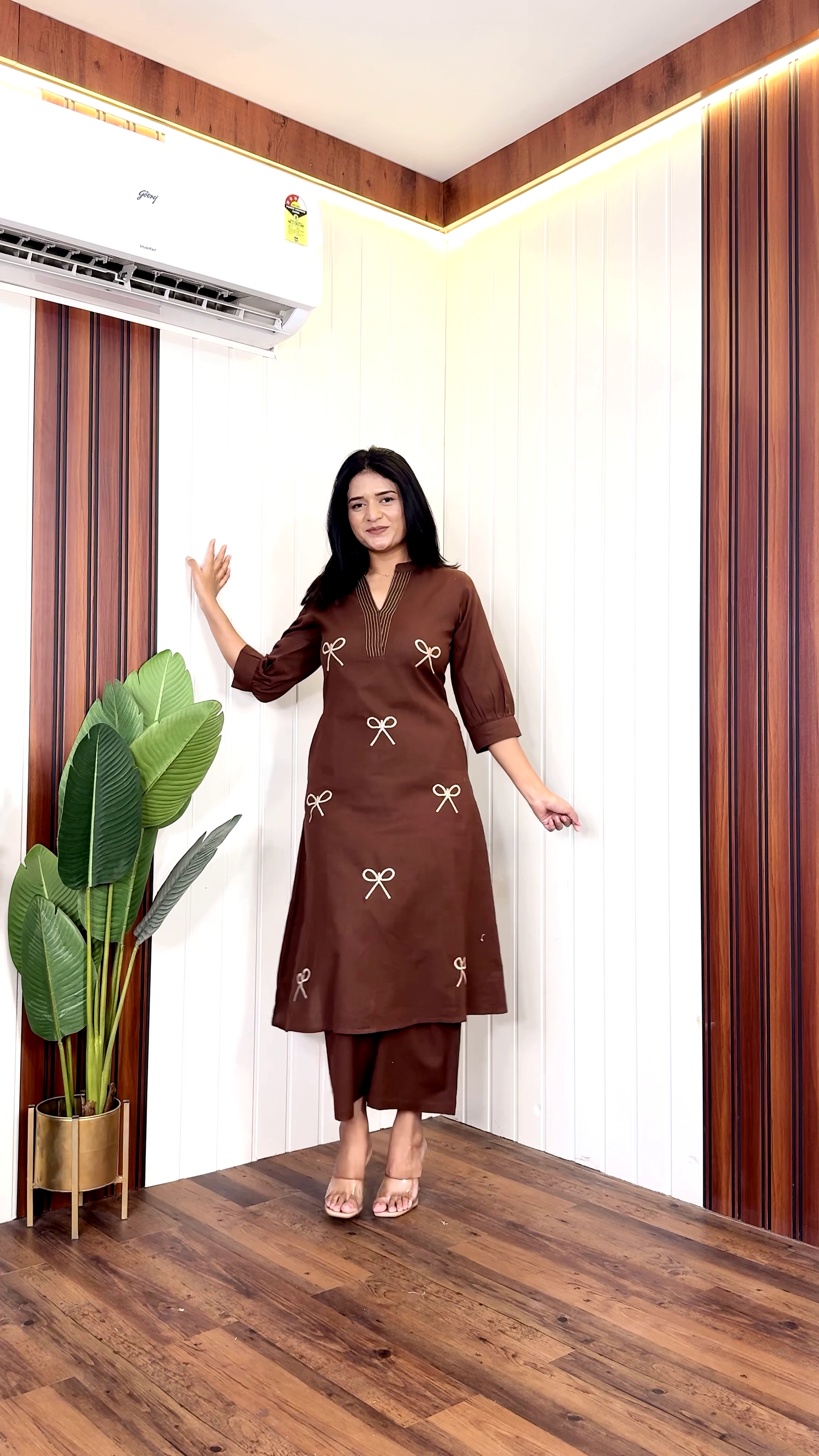 Effortless Ethnic Style: Women’s Cotton Kurta and Palazzo Set