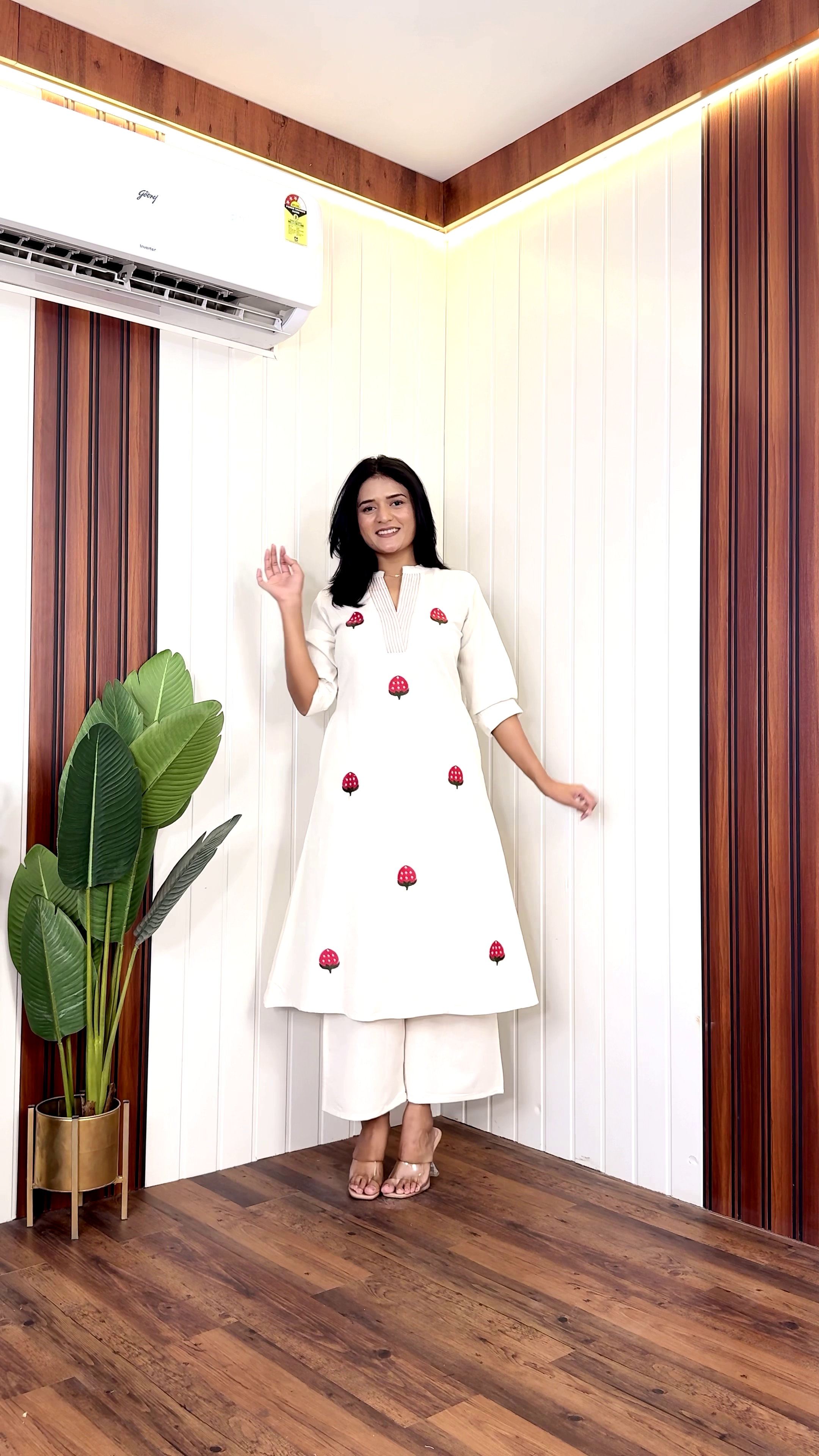 Effortless Ethnic Style: Women’s Cotton Kurta and Palazzo Set