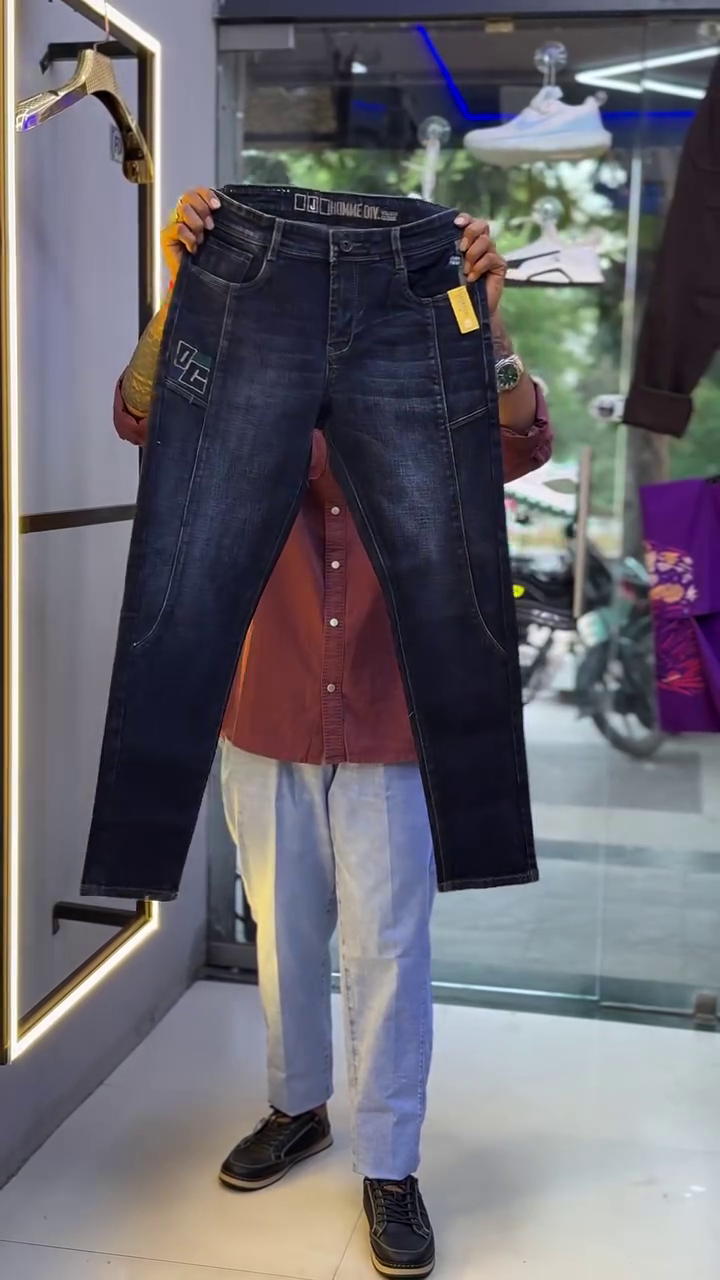 Timeless Edge: Classic Black Denim Jeans for Men