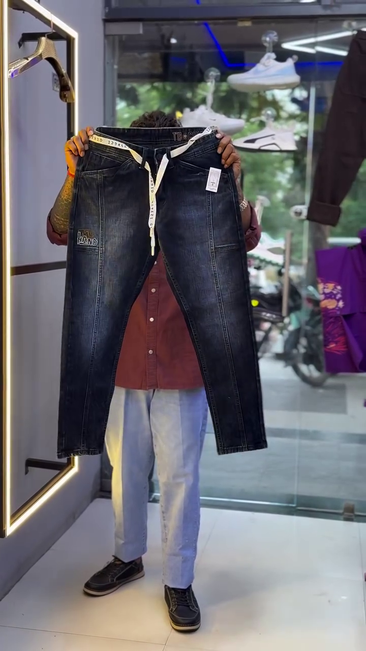 Timeless Edge: Classic Black Denim Jeans for Men