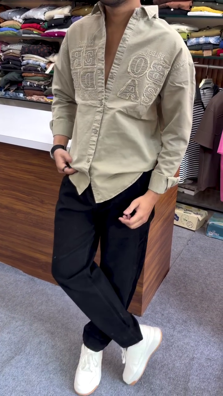 Effortless Everyday: Brown Cotton Casual Shirt for Men