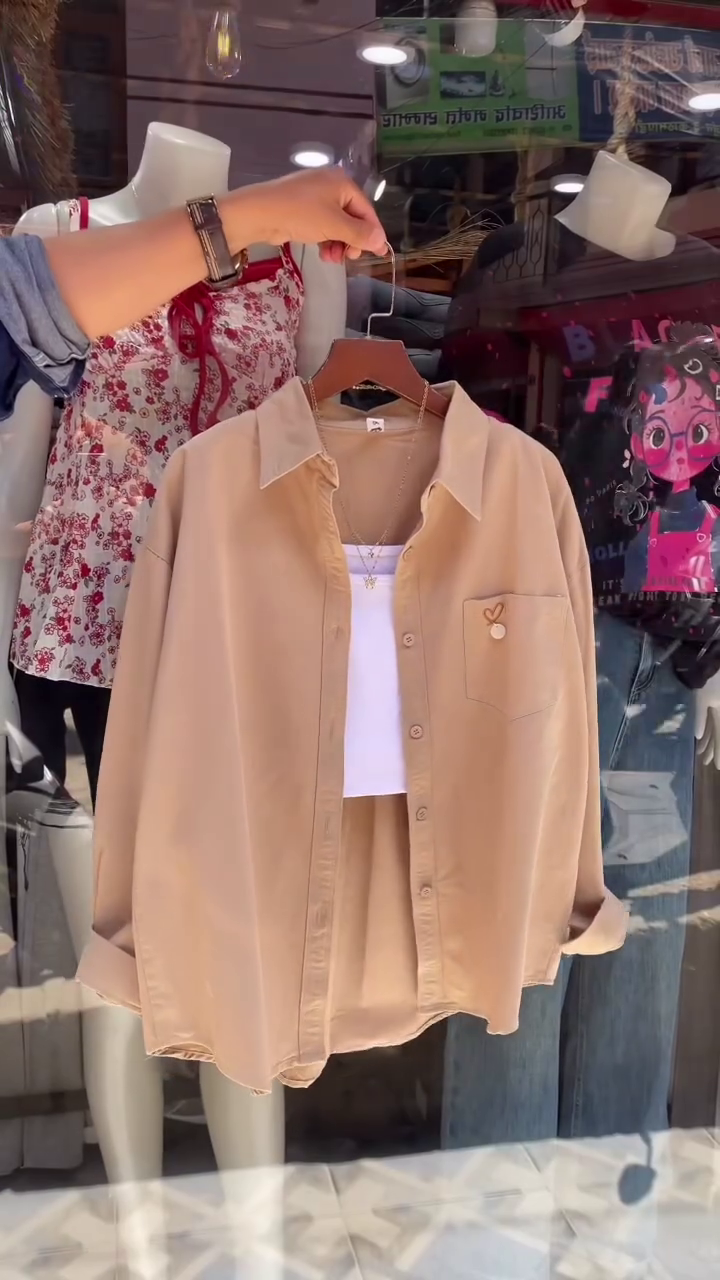 Chic Comfort: Women’s Solid Oversized Pink Shirt