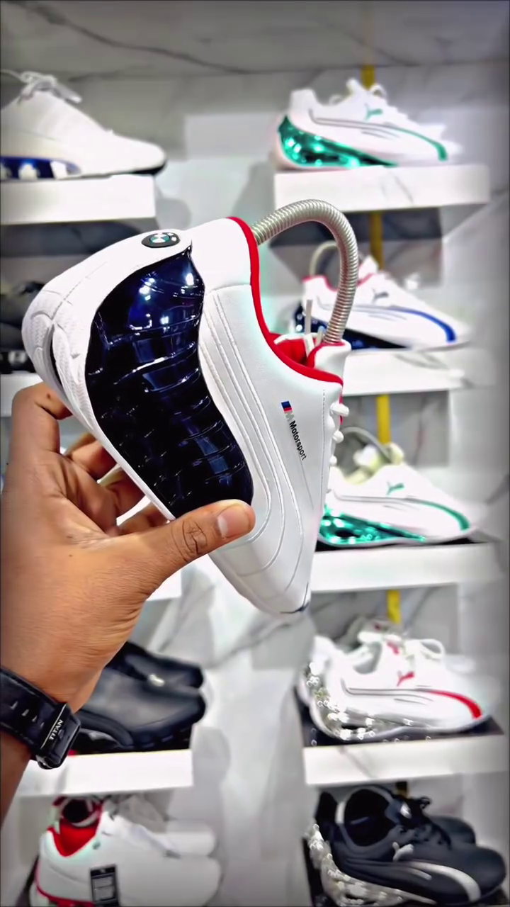 Sleek & Sporty: Unisex BMW MMS Neo Cat White Sneakers